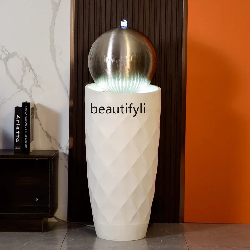 

Lucky feng shui ball landing Nordic living room flowing water ornament light luxury fountain water feature, high-end decorat