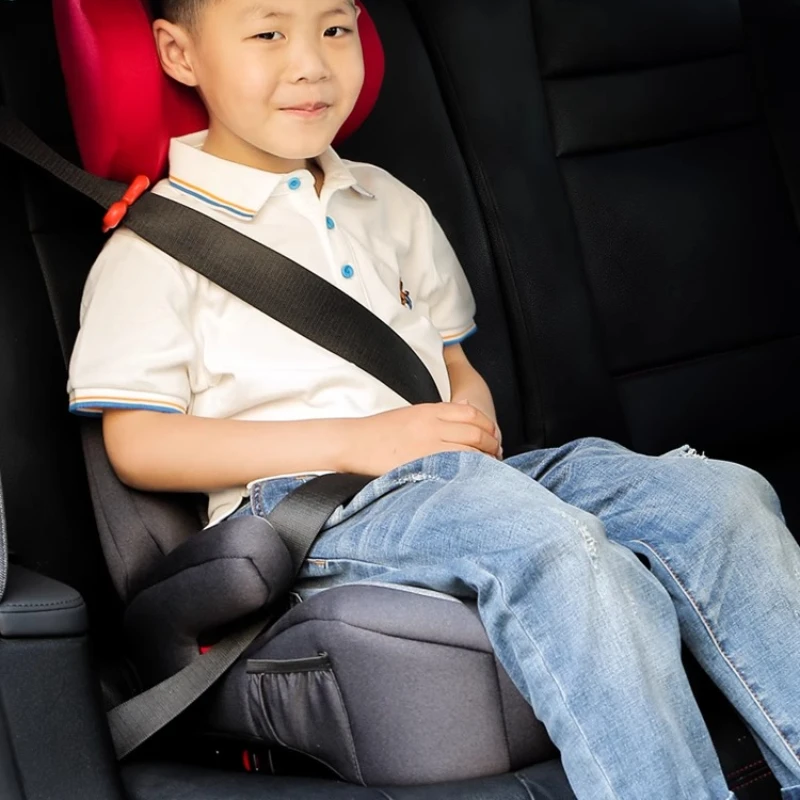 

Детская подушка для сиденья автомобиля для детей от 3 до 12 лет, универсальное, совместимое с ISOFIX, мягкий, эргономичный U-образный подголовник, дышащее защитное сиденье