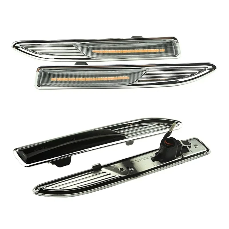 Vehicle Side Turn Light Pair for Mk4 BA7 2007-2015 Models, Sequential Marker Position Set for Replacement