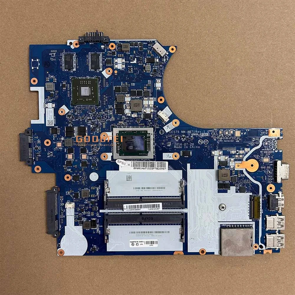 

ThinkPad E575 For Lenovo Laptop Independent Motherboard NM-A871 R5 M430 CE575 A12-9700P AMD Radeon 100% test work 01HW715