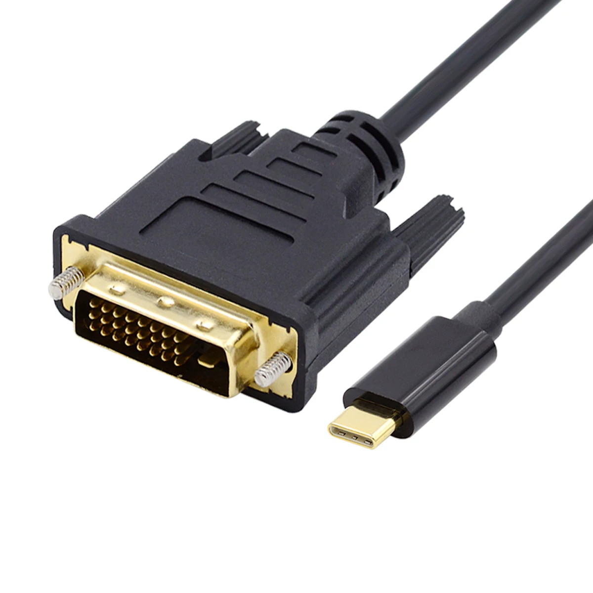 USB 3.1 Type C USB-C Source to DVI 1080P 60hz Displays Male Monitor Cable for Laptop 1.8m