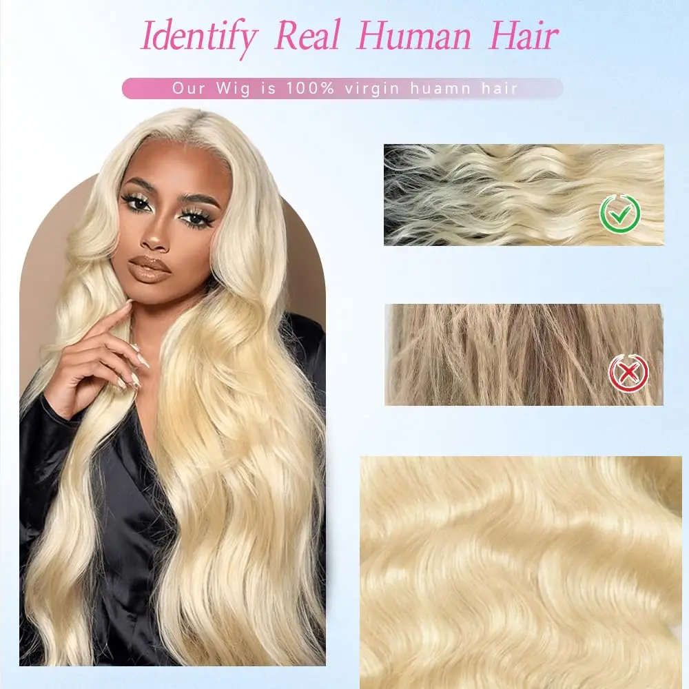 613 Blonde 13x6 Body Wave HD Lace Frontal Wigs Preplucked Brazilian wig 13x4 Transparent HD Lace Front Human Hair Wigs For Women