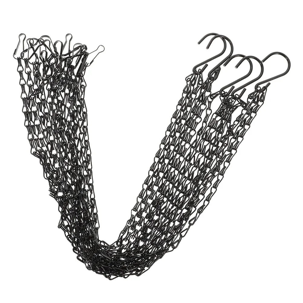 5Pcs Heavy Duty Metal Hanging Basket Chains Replacement Adjustable Chains for Flower Pots Lanterns Bird Feeders Garden