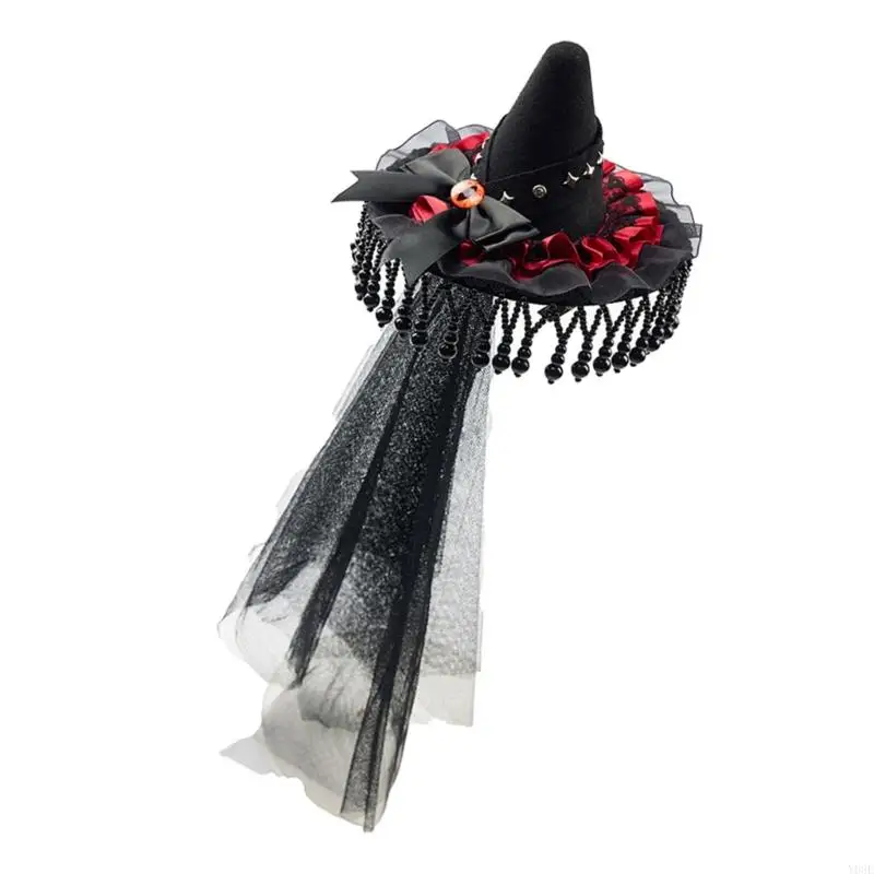 Steampunk Spitze Trim Haarnadel Elegante Süße Mesh Haar Clip Motorhaube Kopfschmuck Foto Requisiten Für Frauen Und Mädchen – Detail 3