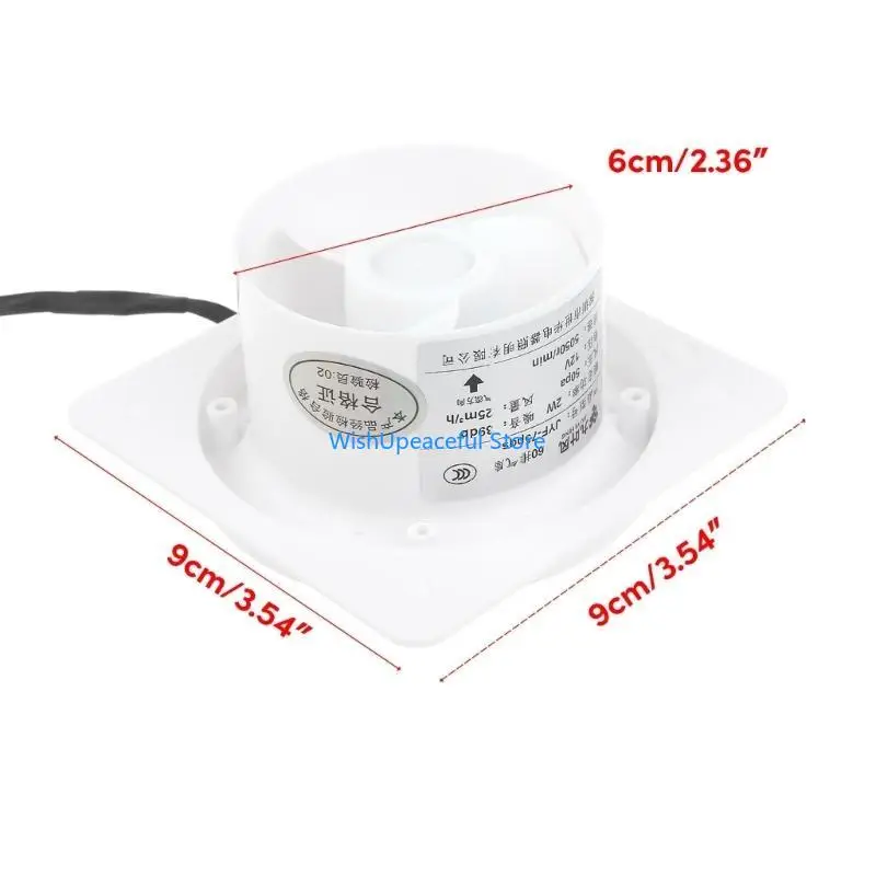 34YA 60 مللي متر مستخرج مروحة منخفضة الضوضاء القناة المائية منفاخ الهواء سرعة تنظيم مروحة العادم للمنزل الحمام التهوية