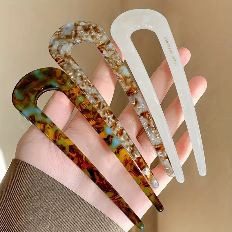 U-shaped Hair Pin for Women, Elegant Vintage Chinese Style Hair Fork, Sturdy Non-slip Design, Classic Hair Accessory for Updo Ha