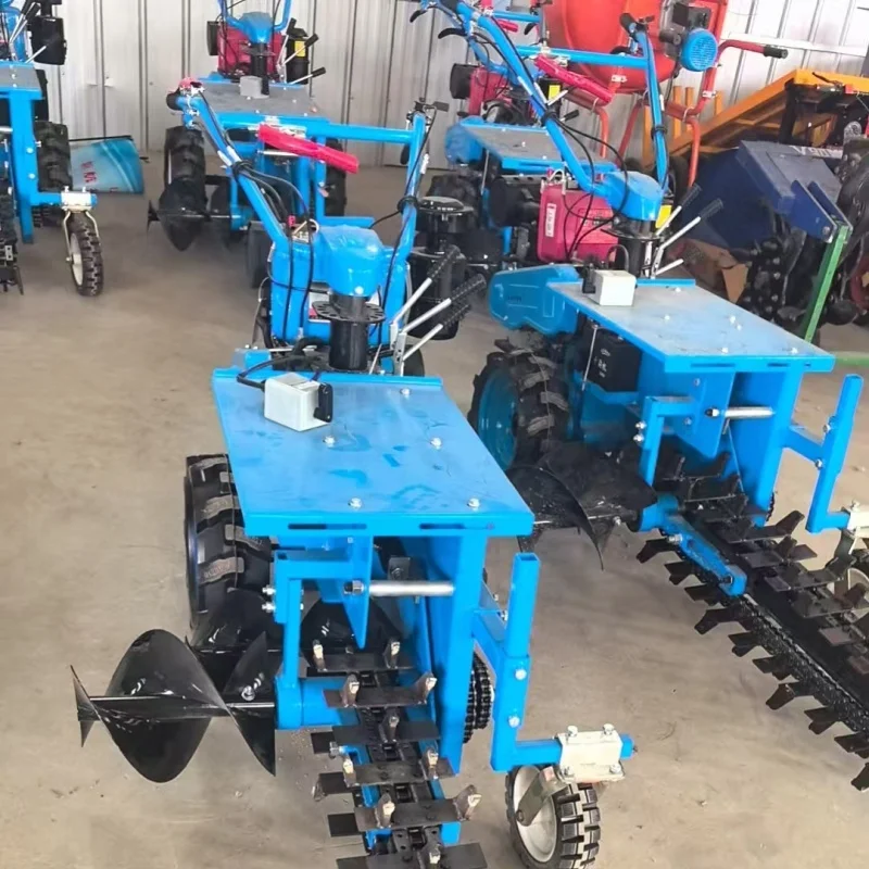Engine Self-propelled Orchard Farmland Irrigation Ditch Digging Machine Cable and Pipeline Multi-purpose Digging Machine