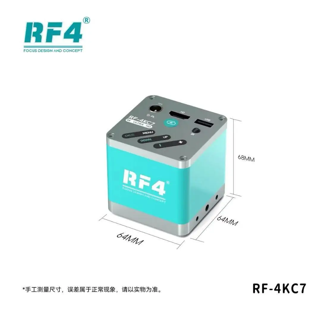 RF4 4KC7 uchwyt HDMI i USB cyfrowa kamera mikroskopowa wideo kompatybilna z HDMI do naprawy mobilnej płyty głównej/kamery mikroskopowej