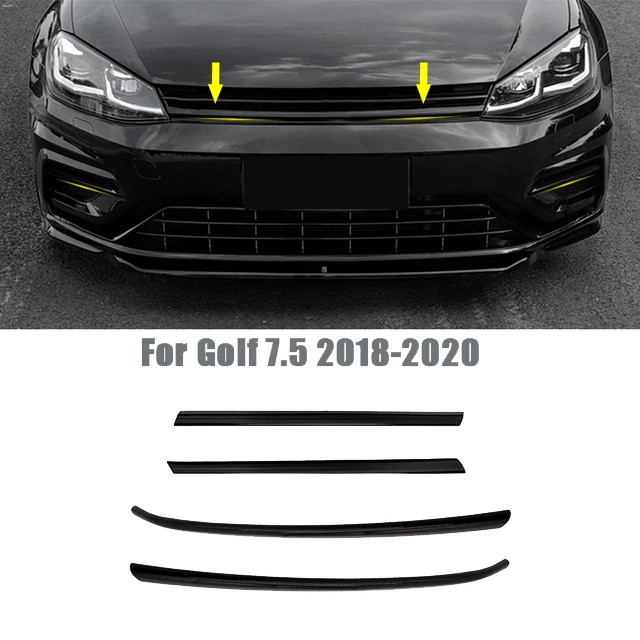 4Pcs Car Front Center Lower Grille Trim Strip for Golf 7.5 MK7.5 Modified Decorative Accessories