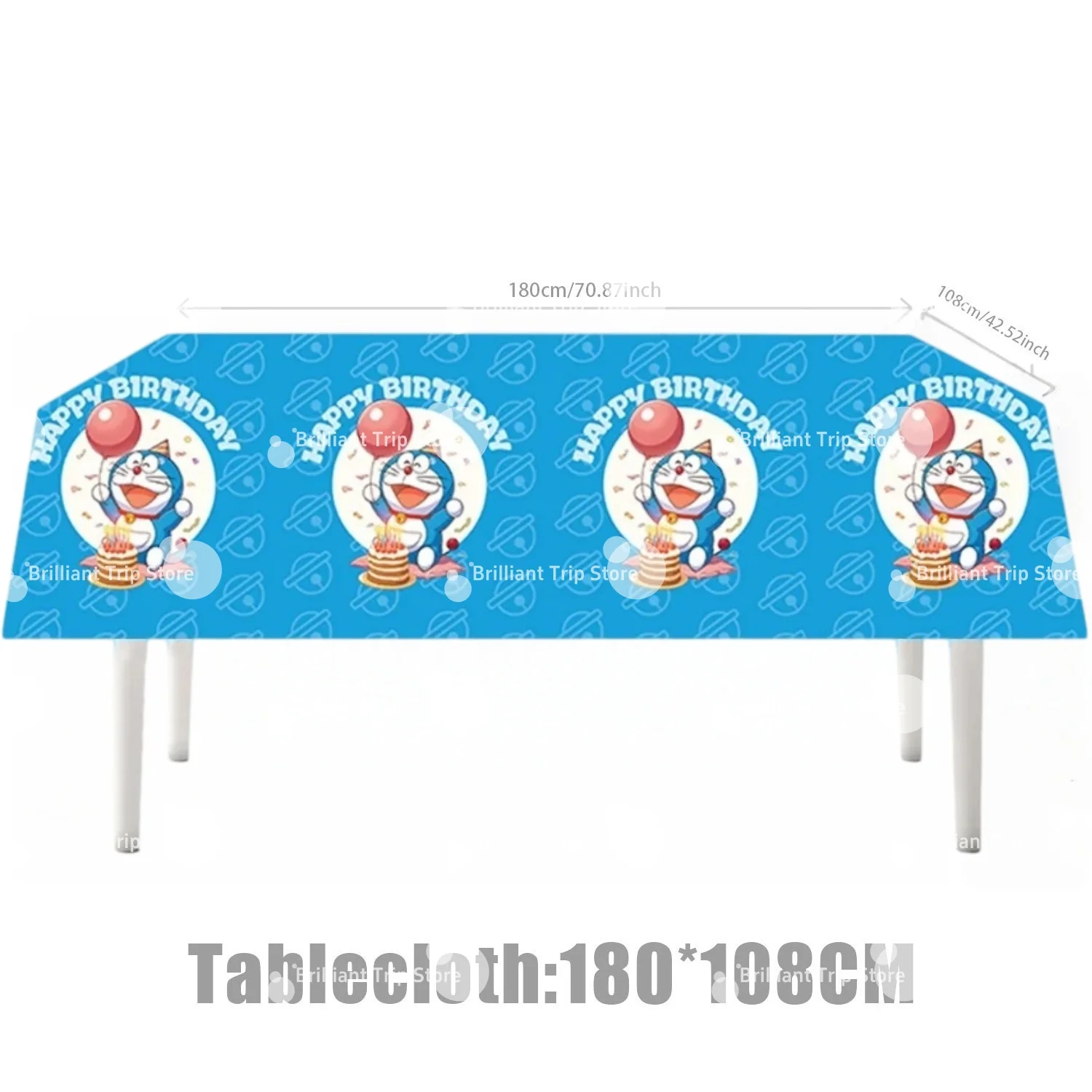 Cartoon Doraemon Birthday Party Decor Set Disposable Tableware Plates Cups Napkins Blue Cat Balloons Banner Kids Party Supplies - view 6