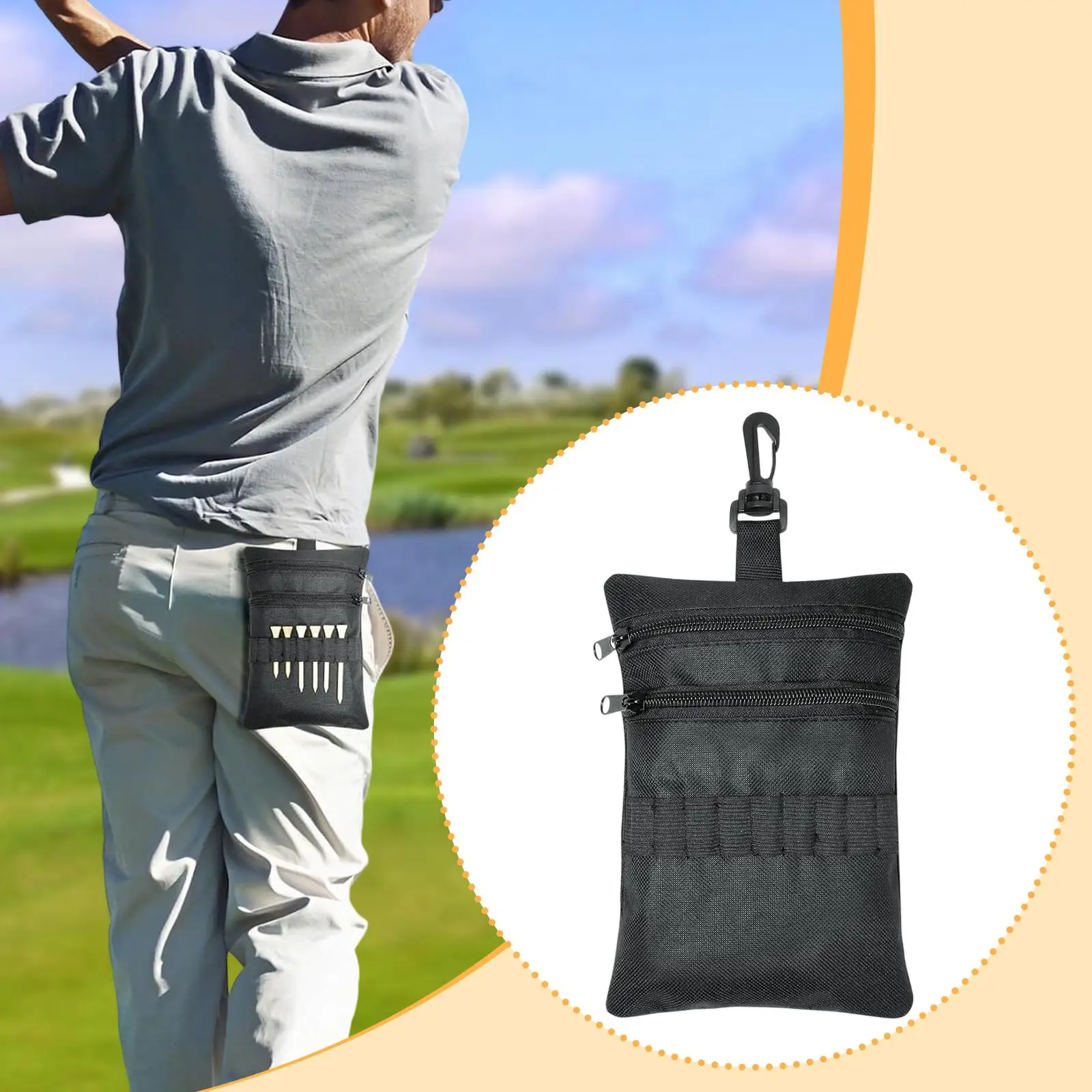 

Golf Ball Pouch Bag Golfer Gift Portable Carrying Bag Golf Bag Accessories