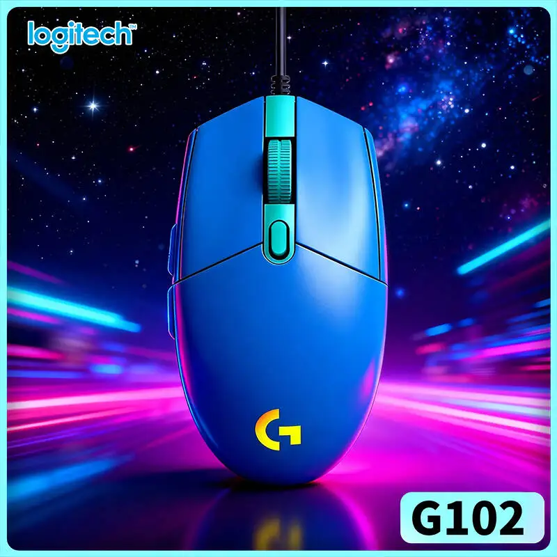 

Logitech G102 Prodigy Gaming Mouse High Precision HERO Sensor RGB Sync 6 Custom Keys for Pro Amateur Gamers