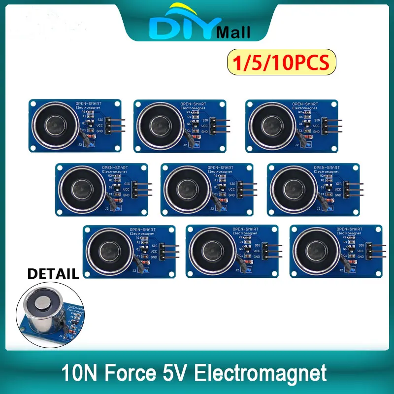1/2/5/10PCS Holding Electric Magnet Lifting DC5V / 10N Solenoid Sucker Electromagnet module Board for Arduino