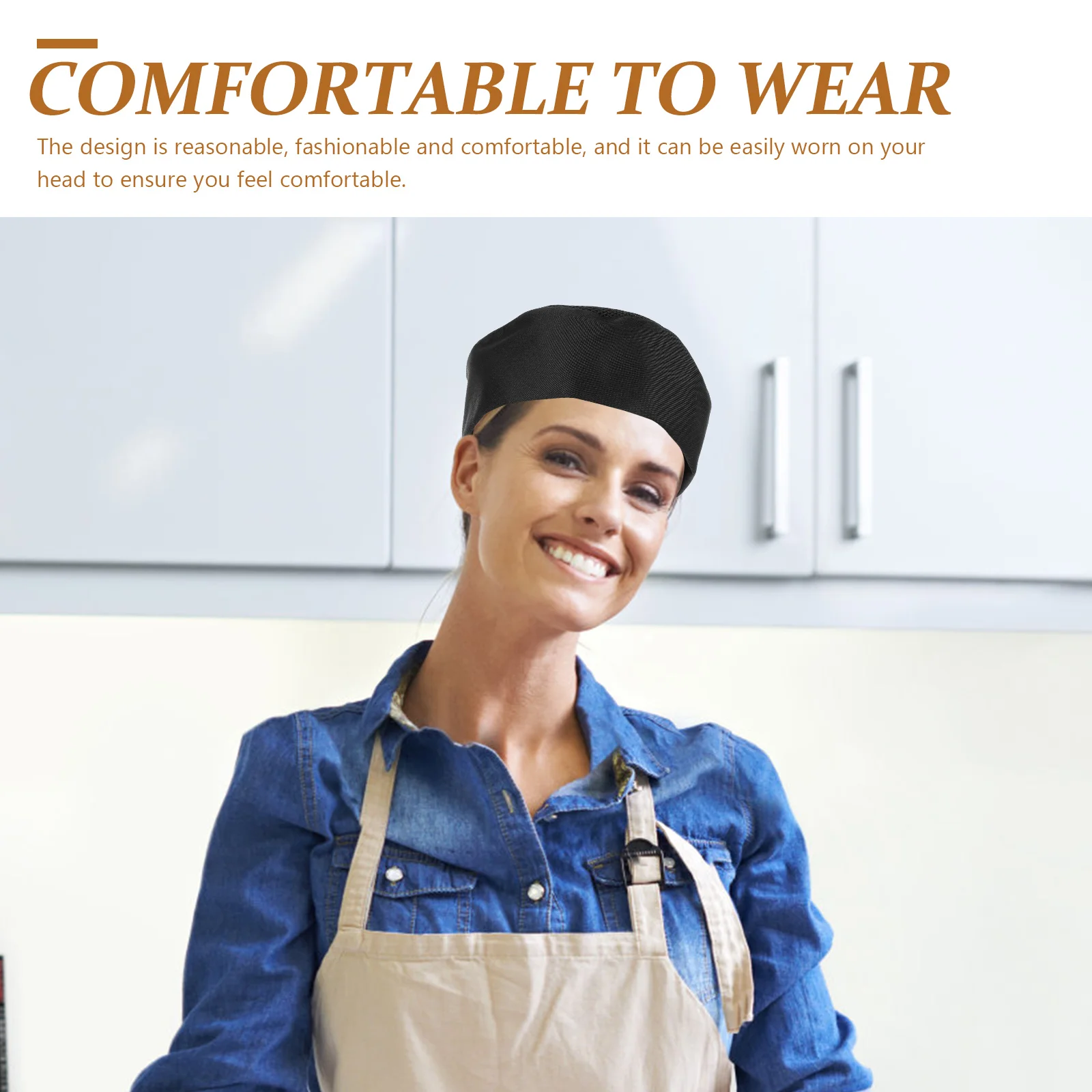 

Cooking Cap Simple Restaurant Hats For Chef Caps Black Hat Size Fits Restaurant Uniform Hat