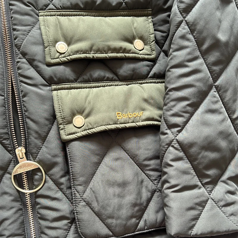 B@r Milby Classic Quilted Cotton Jacket Green