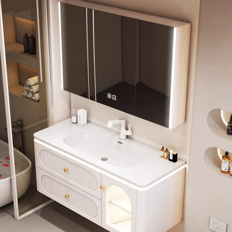 Modern Bathroom Cabinet Space Saver Luxury White Sink Bathroom Cabinet Home Furniture