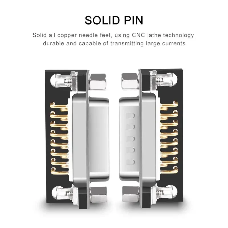 DB15 Industrial Plug PCB Welding Plate Type Connector 90° DR15 Solid Pin Male Female Socket 15Core Punching Needle Elbow Head