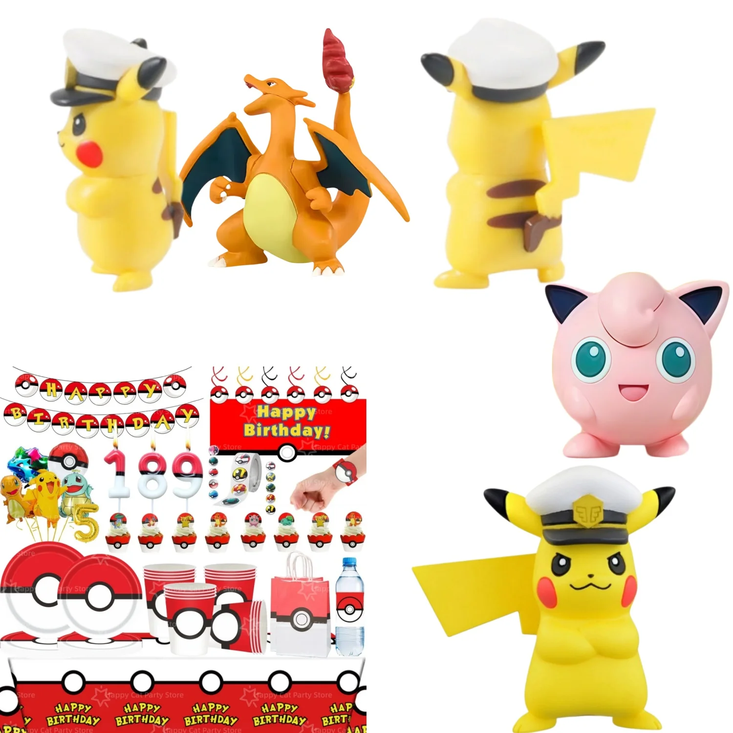 Pokeball Birthday Party Decoration Tableware Plate Cup Tablecloth Gift Bag Balloons Baby Shower Pokeball Party Favors Supplies