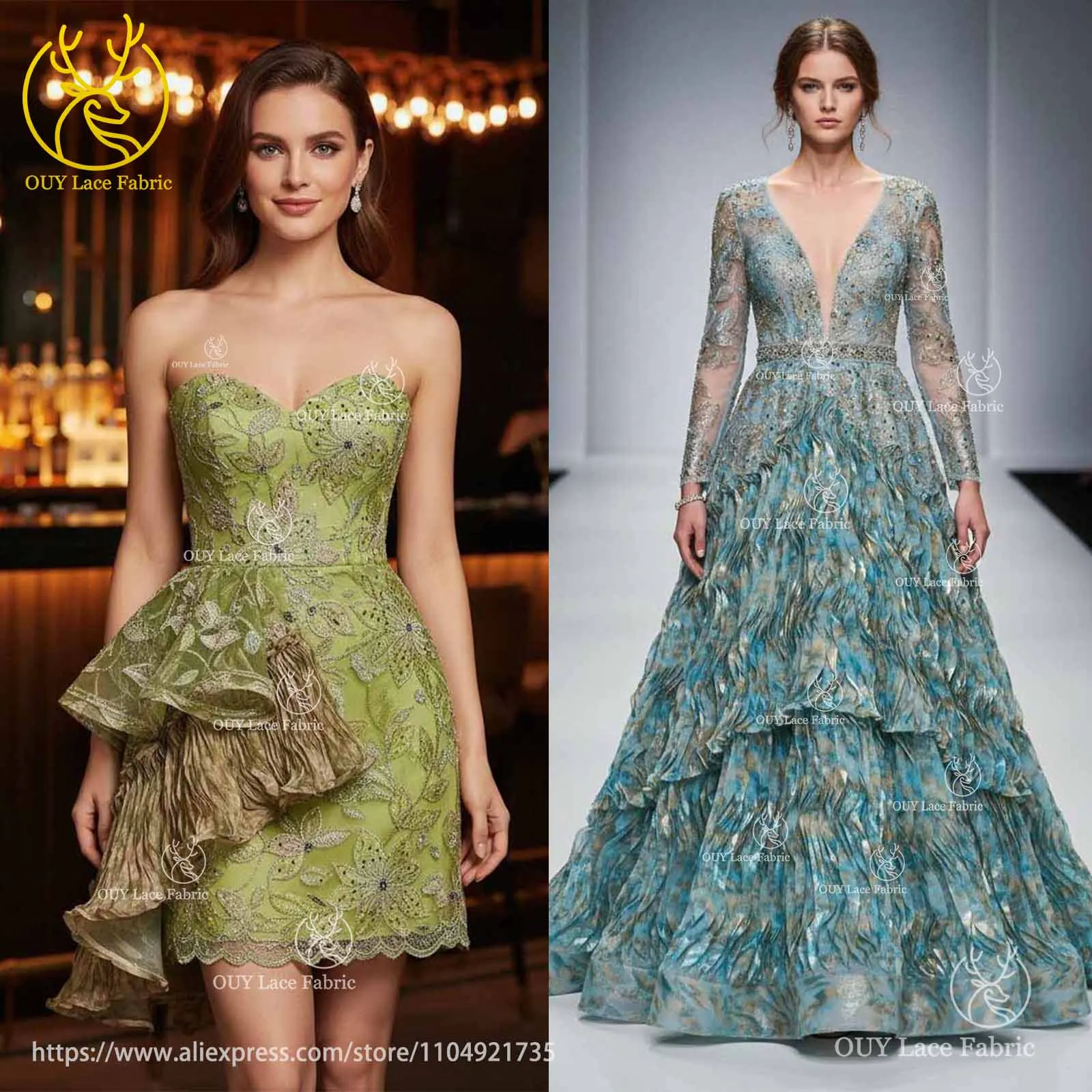 Afrikanischer nigerianischer Bräutigam-Pailletten-Spitzenstoff mit schweren Perlen, 2025, High-End-Luxus, französische 3D-Stickerei, Hochzeit, Party, Spitzenstoffe