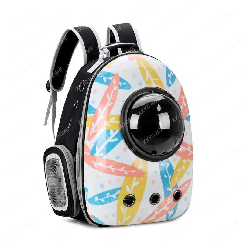 Cat Bag Portable Cat Bag Pet Diaper Bag Backpack Cat Diaper Bag Breathable Side Open Space Capsule Cat School Bag