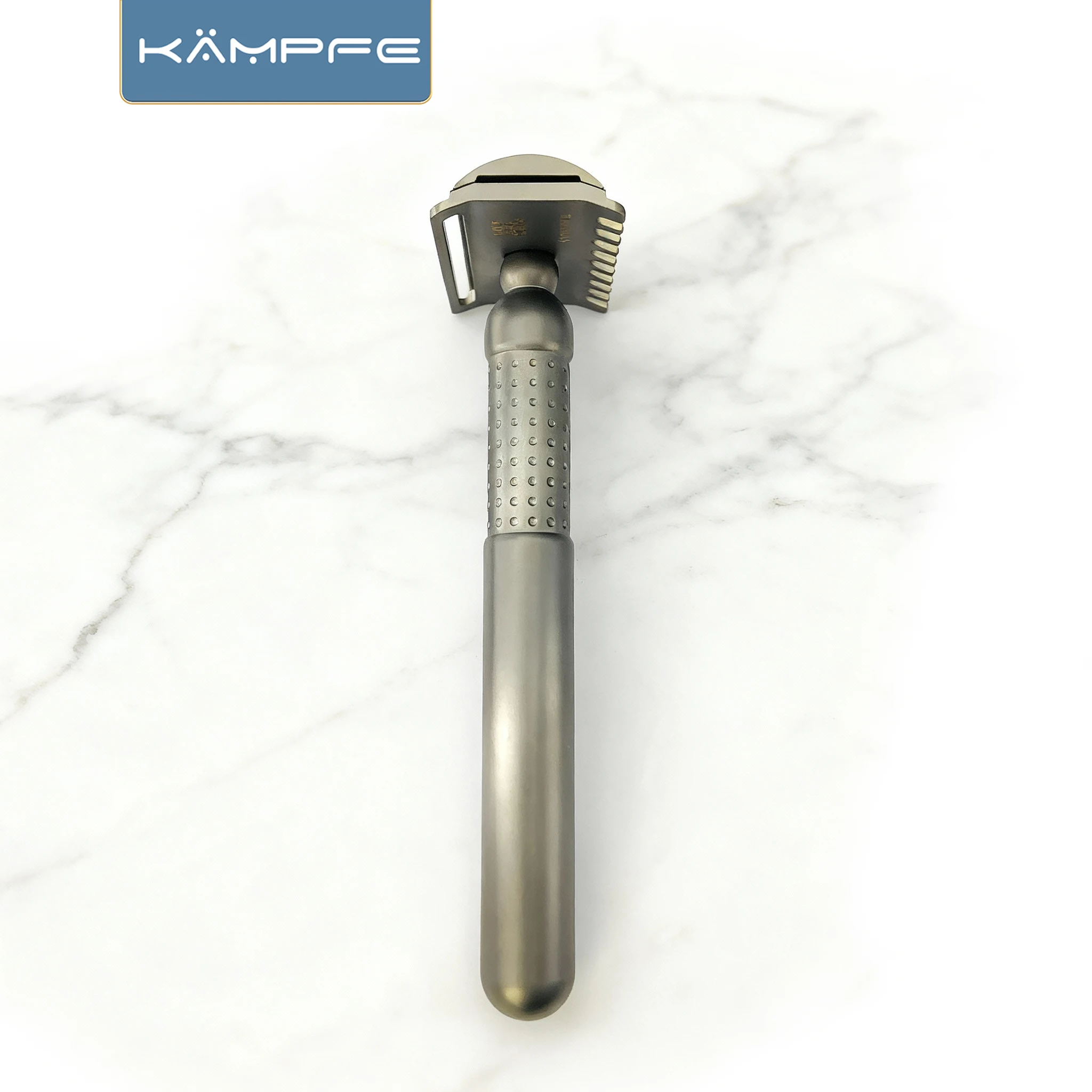 KAMPFE Classic Titanium Double Edge Safety Razor Manual CNC Machined Shaver men's shaving machine with 5 Blades
