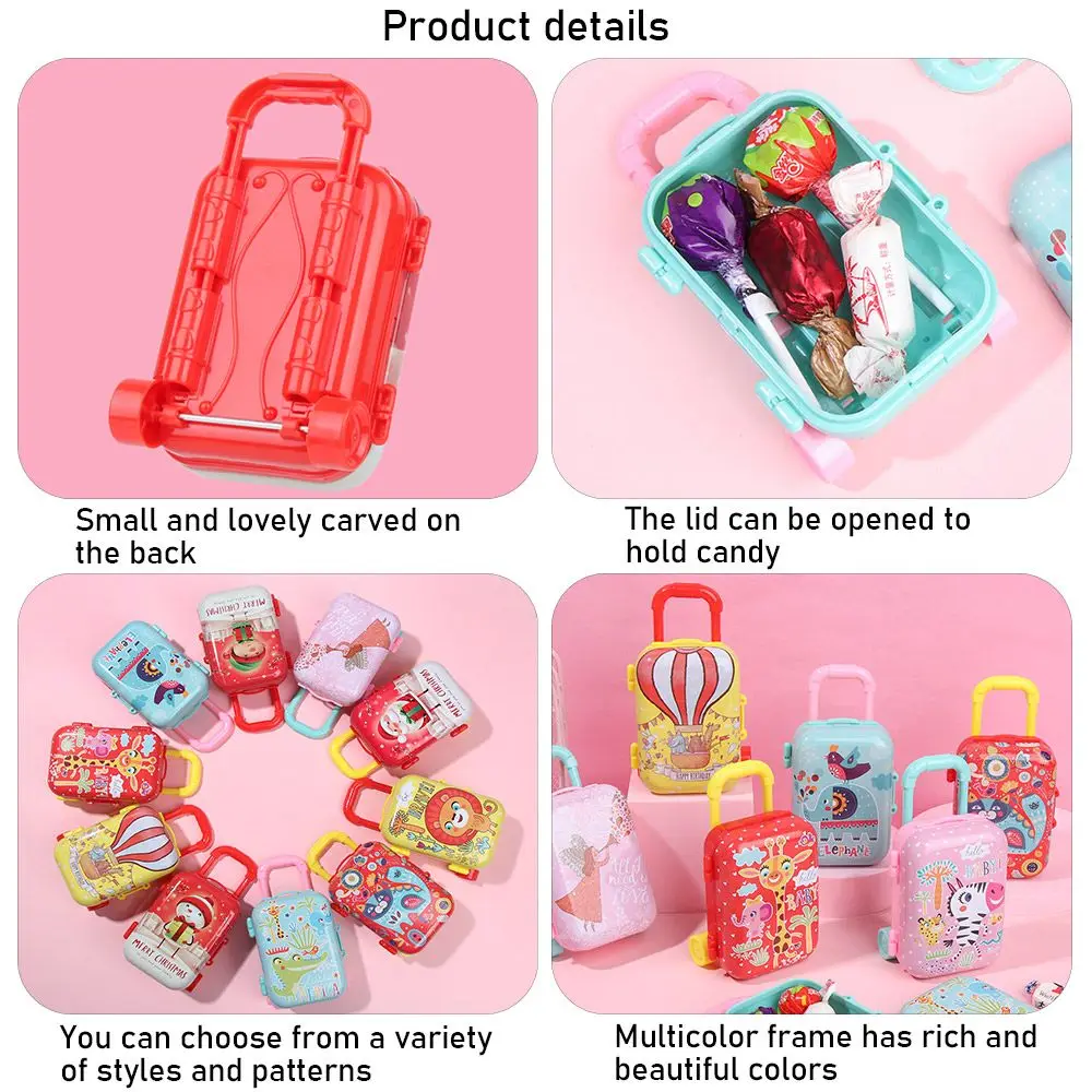 Christmas Supplies Jewellery Case Dolls Accessories Cartoon Animal Doll Suitcase Mini Toys Trunk Dollhouse Furniture