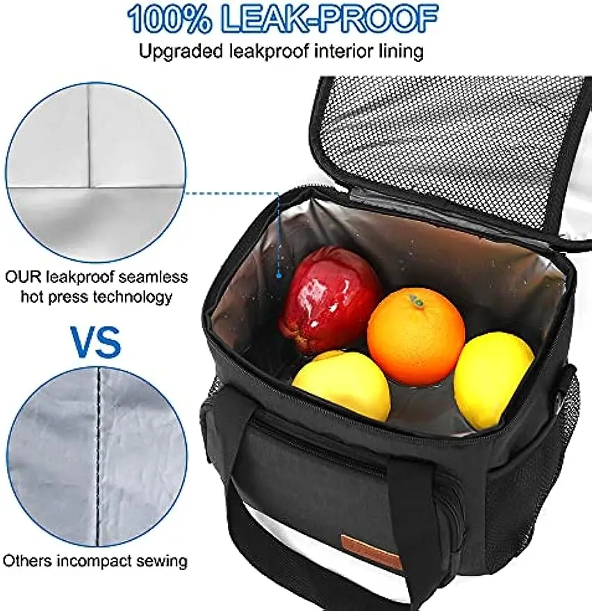 Femuar Lunch Bags for Women/Men, Insulated Lunch Bag for Work Office Picnic - Lunch Cooler Bag Leakproof Lunch Box with Adjustab