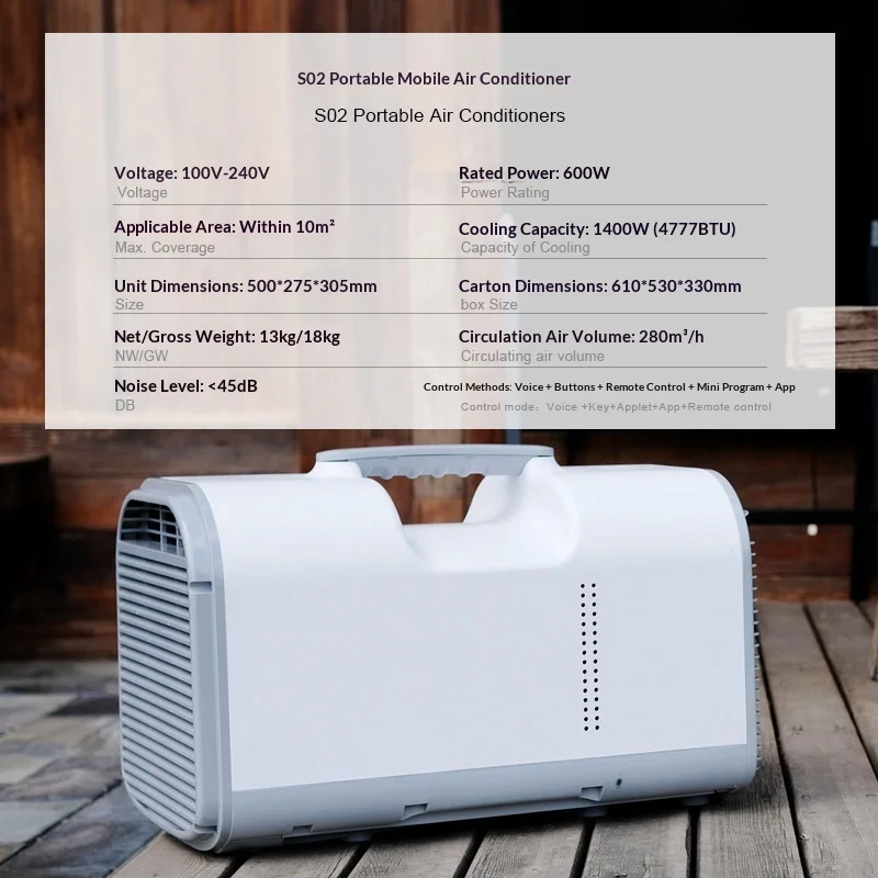 Popular Outdoor Portable Mobile air Conditioner Compressor Cooling No Drainage Required Suitable Parking Tents Small Source