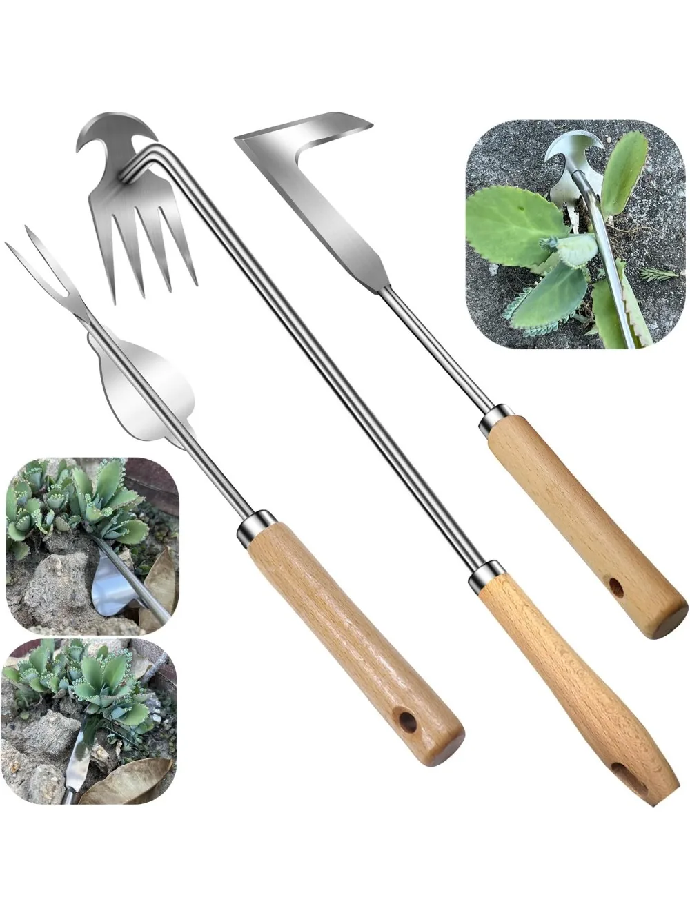 

Набор из 3 инструментов для прополки из нержавеющей стали — прополки для трещин и щелей для удаления патио, подъездных дорог и мха