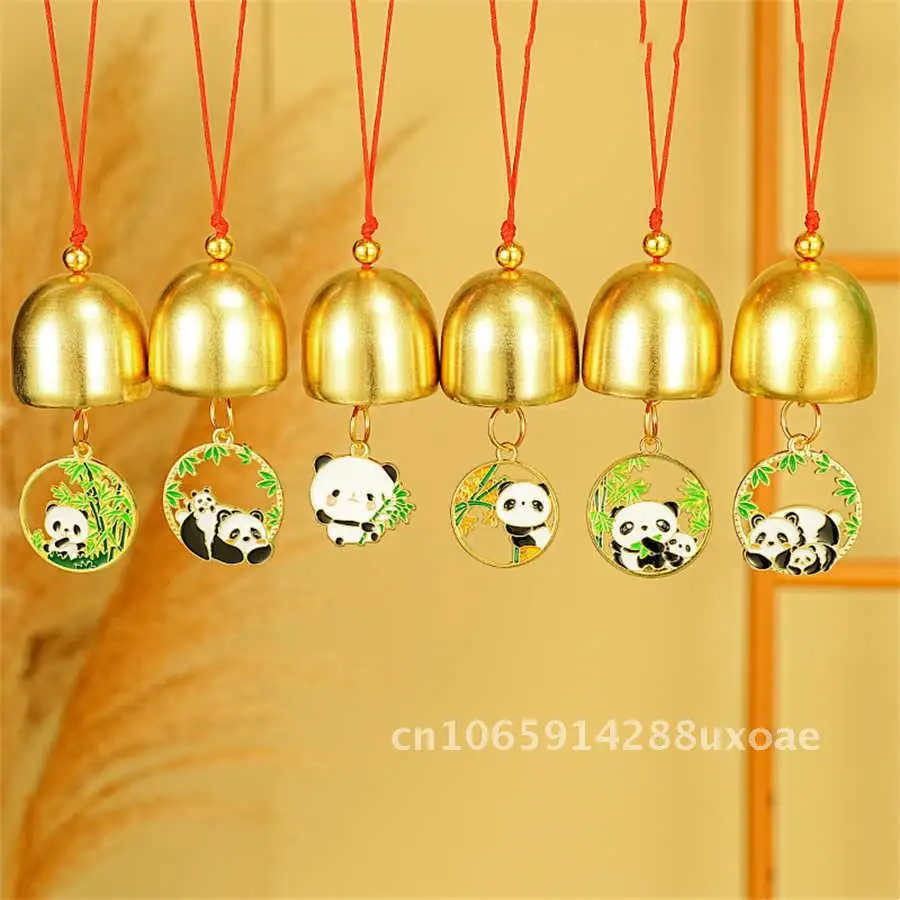 

Jewelry Bell Accessories Oil Dropping Bamboo Bamboo Leaf Cartoon Panda Jewelry Christmas Bell Wind Bell Pendant