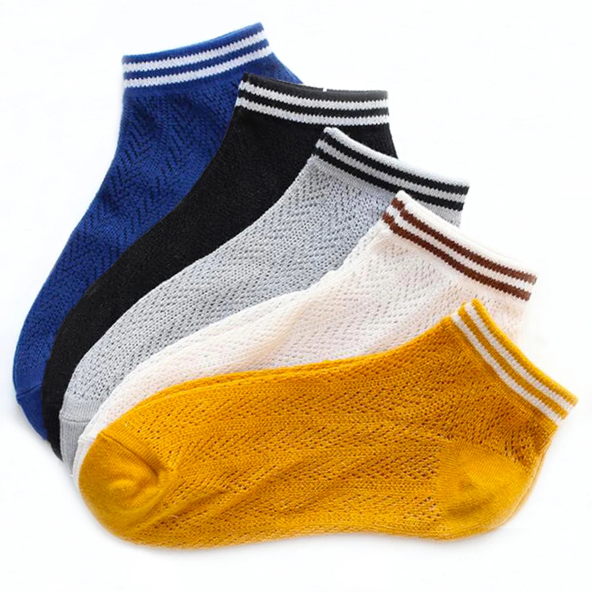 

5 Pairs/Pack Women Cotton Breathable Low Cut Ankle Socks Spring Summer Autunm Casual Lady Girls Mesh Comfortable Short Socks