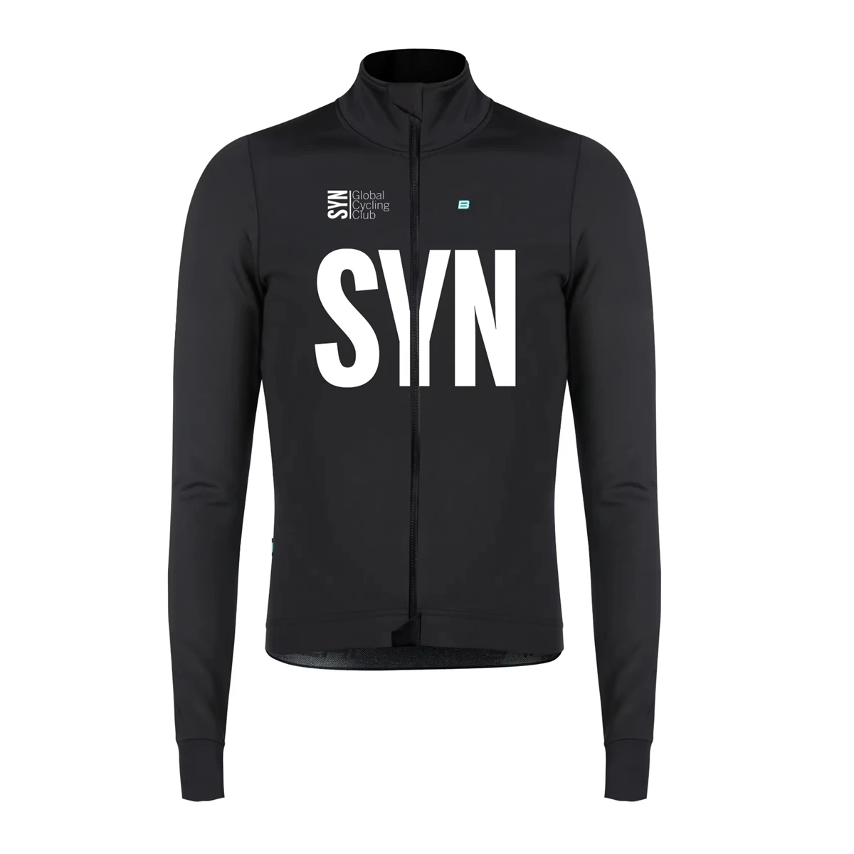 SYN DEEP Winter Men\'s Pro Thermal fleece Cycling Jersey Long Sleeve Black Cycling Wear