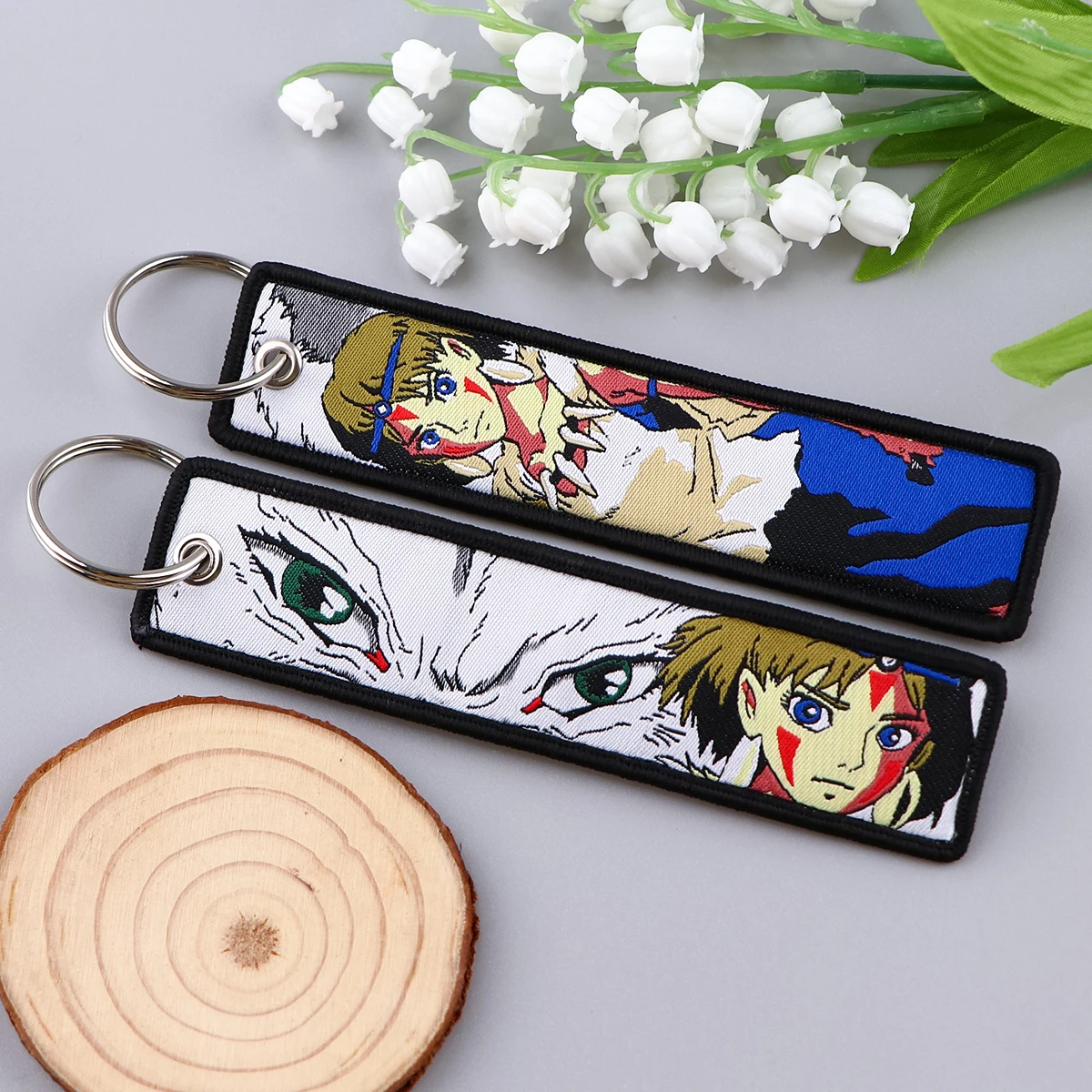 Key Tag Anime Jet Tag Embroidery Keychains Motorcycles Keychains Adorn Key Ring Accessories Gifts 1pc