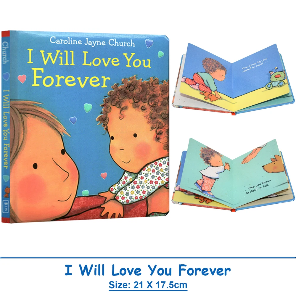 I Will Love You Forever By Caroline Jayne Church English Enlightenment Picture Books for Kids Baby Bedtime Reading Board Book
