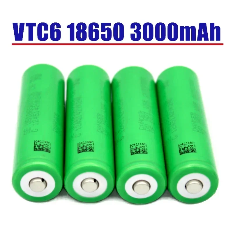 100%. Primitivo. Ricaricabile. VTC6.18650. Batteria. Litio, 3,7 V, 3000 mAh, Stop. Giocattoli, Torce elettriche, Strumenti.