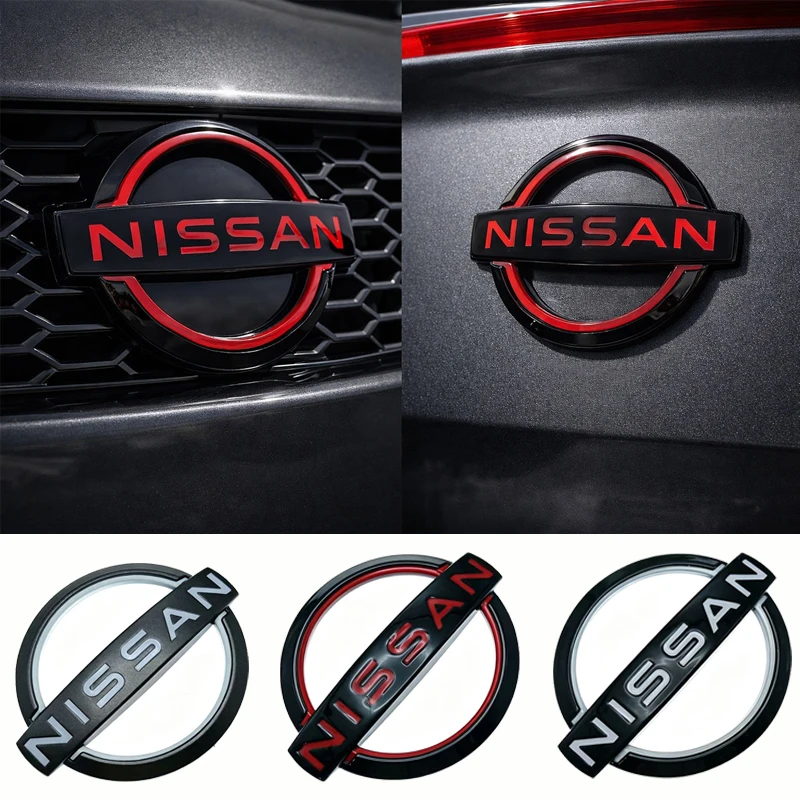 Car Front Rear Logo Emblem Sticker Accessories For Nissan GTR NISMO Qashqai Patrol X-trail Tiida Navara Sylphy Juke Teana Skylin