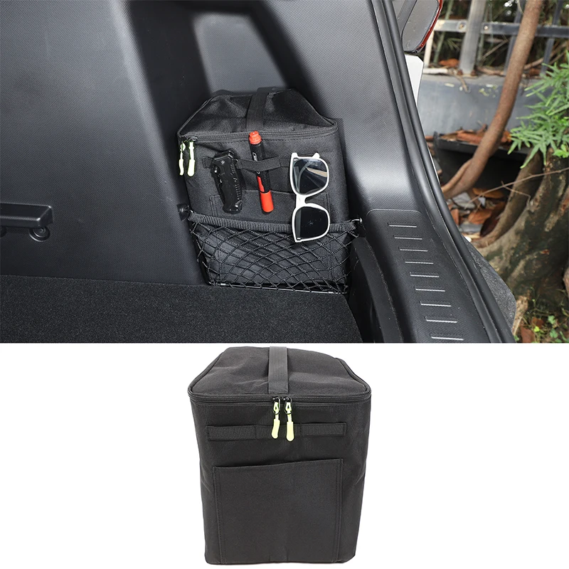 

Для BYD Yuan plus аксессуары для модификации салона автомобиля, боковая сумка для хранения багажника автомобиля/сумка для хранения (левая и правая универсальная) черная