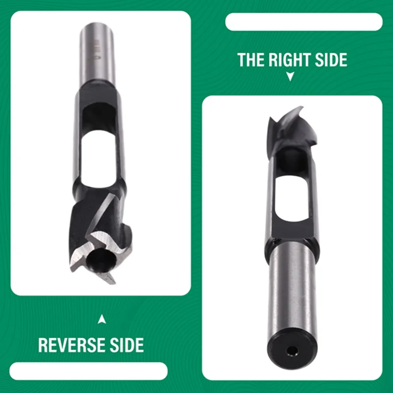 B62B 5Pcs High Speed Steel Woodworking Drill Bits, 8-20mm Round Bar Tenon Cutter, 1/2