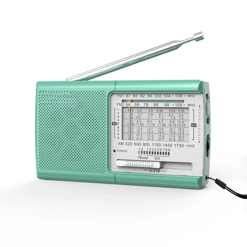 

D219 Portable Radio AM FM MW Shortwave Receiver Pocket Radio High Sensitivity Multi Band Radio with Speaker Earphone Jack