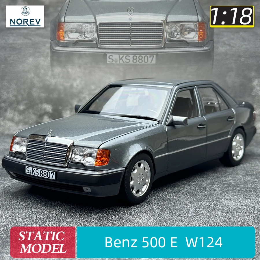 

NOREV New 1/18 FOR Benz 500E 1990 E-Class W124 Premium midsize sedan Metal car model static decoration collection