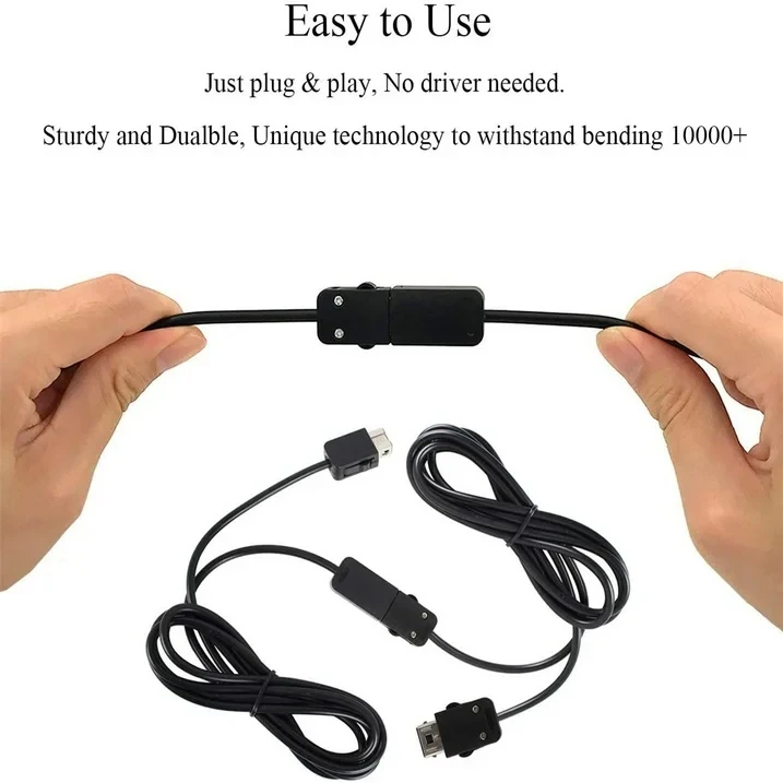 وحدة تحكم NES Classic Mini Edition مع وحدة تحكم تمديد طويلة جدًا بطول 1.8 متر