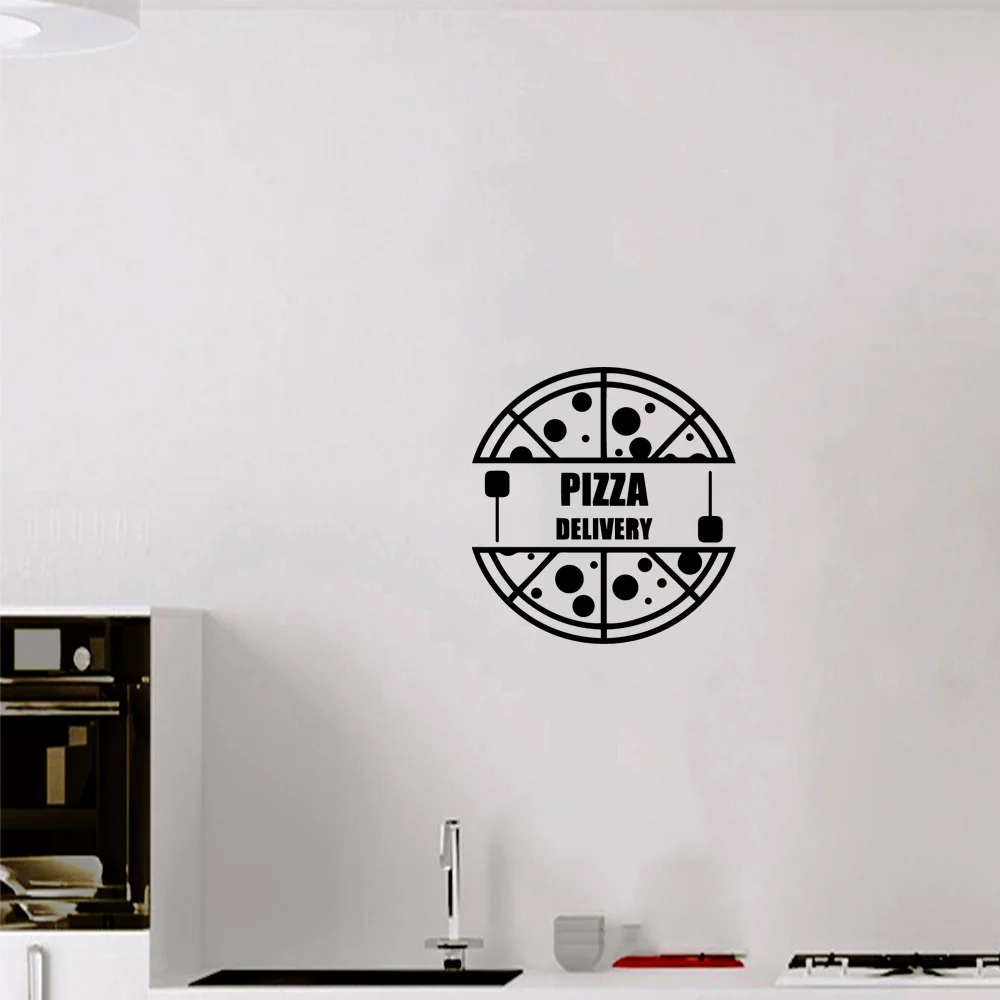 

1 pc circle Pizza wallsticker kitchen decor Wall Sticker Pvc Wall Art Stickers Modern Fashion Wallsticker Wall Art Decal