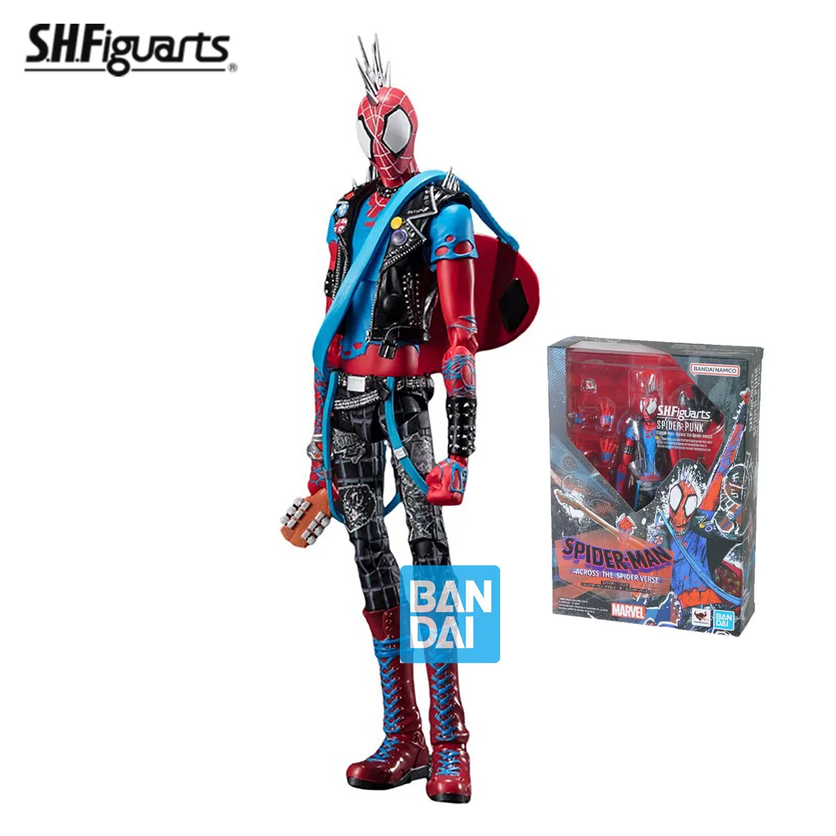 100% in Stock Original Bandai Spirits S.H.Figuarts Spider-Man: Across The Spider-Verse Spider-Punk Action Figure Model Toys