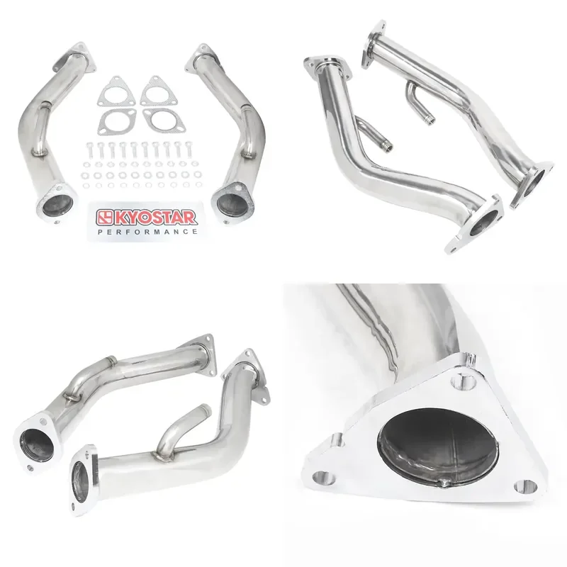 Kyostar Stainless Steels Midpipe Catted Exhaust Downpipe for Nissan 370z Infiniti G37 Q50 Q60 3.7L 2009-2017 Lower Q50