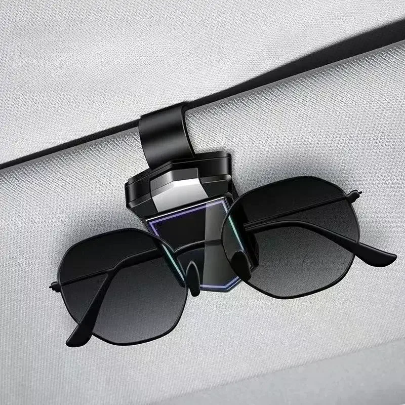 Car Glasses Clip One-Hand Operation Eyeglasses Storage Holder Lightweight Auto Interior Part for Business Commute Road Trips