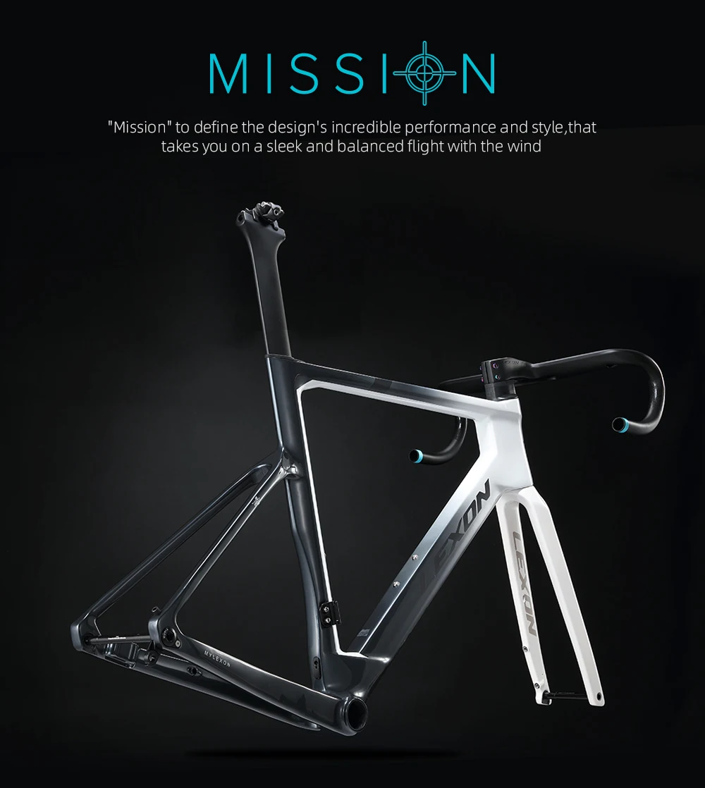 カーボンファイバーロードバイクフレームT1000,12x142mm,完全に