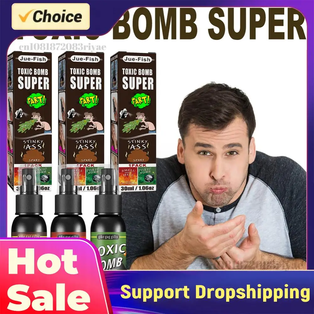 

30ml Fart Gag Spray Prank Joke Plastic Spray Can Stink for Adults Kids Terrible Stinky Fart Spray Non Toxic Halloween Funny Toys