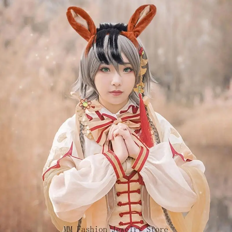 Horse Costume Set Horse Tail Horse Ear Headband Halloween Horse Cosplay Accessory for Kid Addult Masquerade Christmas