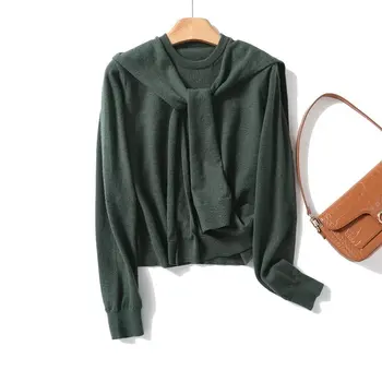 Rich Ada-Pull court pour femme, pull femme, pulls, automne, hiver, 2024, 4C0122