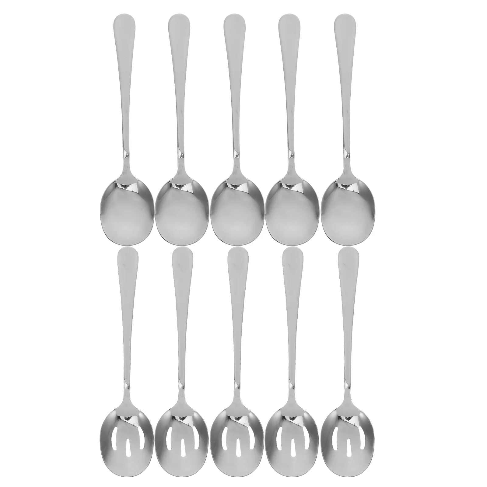 

1 set Serving Buffet Tableware Stainless Steel Kitchen Coffee Spoon Utensils Buffet Tableware Slotted Spoons Cooking Tools
